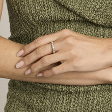 Ring with diamond (0.44 ct) in 14K White gold size 6¾ | Solid Gold