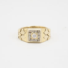 Ring with tourmaline and synthetic spinel in 14K Gold and white gold