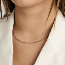 Snake chain Necklace in 14K Gold, 17.13 inches | Vintage Solid Gold