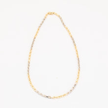 BNH Anchor chain Necklace in 14K Gold and white gold, 17.91 inches