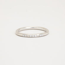 Ring with diamond (0.07 ct) in 18K White gold size 7¾ | Real Genuine