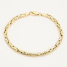 Byzantine chain Bracelet in 14K Gold, 9.84 inches | Vintage Solid