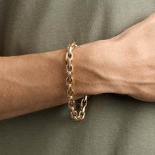 BNH Anchor chain Bracelet in 14K Gold, 8.27 inches | Vintage Solid