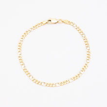 Curb Bracelet in 18K Gold and white gold, 7.68 inches | Solid Gold
