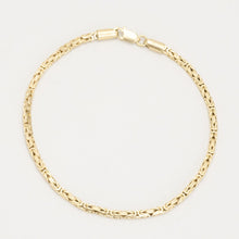 Byzantine chain Bracelet in 14K Gold, 8.86 inches | Real Genuine Gold