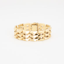 Block Bracelet in 14K Gold, 7.28 inches | Vintage Solid Gold
