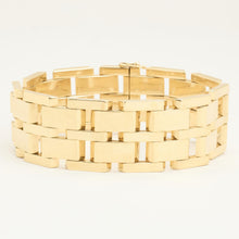 Blockarmband aus 14 Karat Gold, 7,28 Zoll | Echtes Gold | Fein