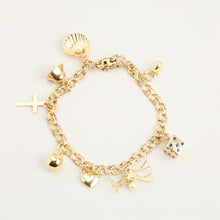 Bismarck Bracelet with and pearl in 8K Gold, 7.09 inches | Real