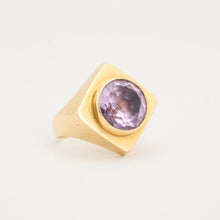 Ring with and amethyst in 14K Gold size 8½ | Solid Gold | Quality