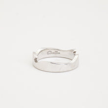 Georg Jensen sculptural band ring in 18K white gold, Size 9¼