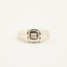 Povl Klarlund Ring with diamond (0.06 ct) in 18K White gold size 9