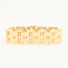Block Bracelet in 14K Gold, 7.48 inches | Real Genuine Gold | Quality