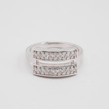 Ring with diamond (0.27 ct) in 14K White gold size 6¾ | Vintage