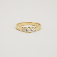Vintage Inspired Nuran Ring, 0.2 CT Diamond Solitaire, 14K Gold, Size 6, Classic Elegance, 20th Century Style Jewelry