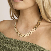 Block Necklace in 14K Gold, 17.32 inches | Vintage Solid Gold