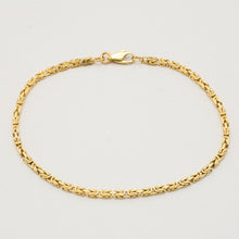 Byzantine chain Bracelet in 18K Gold, 8.27 inches | Solid Gold