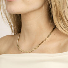 Brick Necklace in 14K Gold, 16.93 inches | Real Genuine Gold