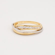 Ring with and Zirconia in 14K Gold and white gold size 8½ | Solid