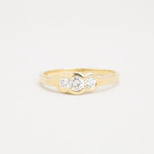 Ring with diamond (0.51 ct) in 14K Gold size 10 | Vintage Solid Gold