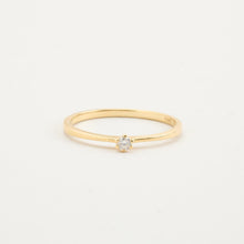 Ring with diamond (0.06 ct) in 14K Gold size 7¼ | Solid Gold