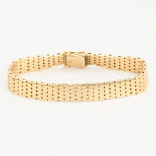 Brick Bracelet in 14K Gold, 7.28 inches | Real Genuine Gold