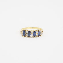 Ring with and sapphirewith diamond (0.21 ct) in 14K Gold size 7