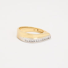 Ring with diamond (0.13 ct) in 14K Gold and white gold size 8