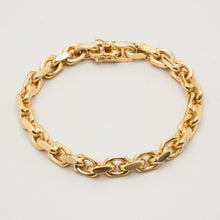 Elegant 14K Gold Anchor Chain Bracelet, 7.68 Inches, Classic Design, Genuine Gold, Timeless Luxury Accessory