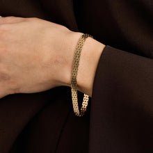 Brick Bracelet in 14K Gold, 7.28 inches | Real Genuine Gold | Quality