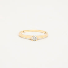 Ring with diamond (0.11 ct) in 9K Gold size 5 | Solid Gold | Premium