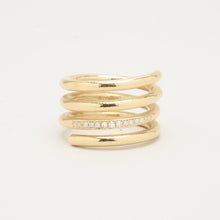 Ring with diamond (0.15 ct) in 14K Gold size 8½ | Solid Gold