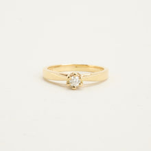 Ring with diamond (0.11 ct) in 14K Gold size 5¼ | Real Genuine Gold