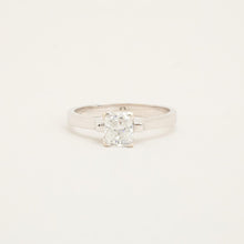 Ring with diamond (1.01 ct) in 18K White gold size 9½ | Real Genuine