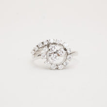 Ring with diamond (0.85 ct) in 14K White gold size 10½ | Real