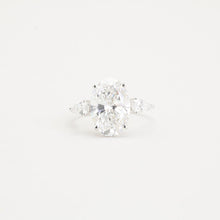 Ring with diamond (4.01 ct) in 18K White gold size 6¾ | Solid Gold