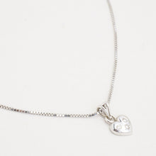 Heart Venezia Necklace with diamond (0.01 ct) in 18K White gold, 16.14