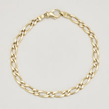 Figaro Bracelet in 14K Gold, 8.27 inches | Real Genuine Gold