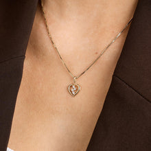 Heart Pendant with and Zirconia in 8K Gold, 0.71 inches | Real