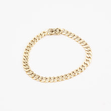Curb Bracelet in 14K Gold, 7.68 inches | Vintage Solid Gold | Premium