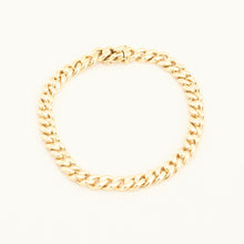 Curb Bracelet in 14K Gold, 8.07 inches | Vintage Solid Gold | Quality