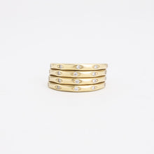 Ring with and Zirconia in 14K Gold size 6 | Vintage Solid Gold
