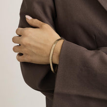 Ziegelarmband aus 8 Karat Gold, 7,09 Zoll | Echtes Gold | Premium