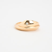 Ring with diamond (0.03 ct) in 14K Gold size 6½ | Real Genuine Gold
