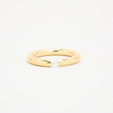 Ring with diamond (0.09 ct) in 14K Gold size 6½ | Vintage Solid Gold