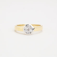 Ring with diamond (0.28 ct) in 14K Gold and white gold size 7