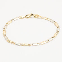 Bracelet in 14K Gold and white gold, 7.87 inches | Vintage Solid