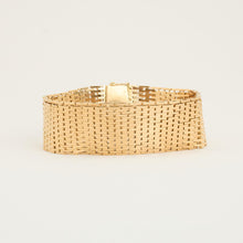 Brick Bracelet in 14K Gold, 7.68 inches | Vintage Solid Gold | Fine