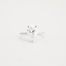 Ring with diamond (3.24 ct) in 14K White gold size 6¾ | Real Genuine
