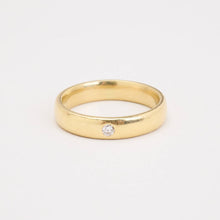 Ring with diamond (0.03 ct) in 14K Gold size 6½ | Real Genuine Gold
