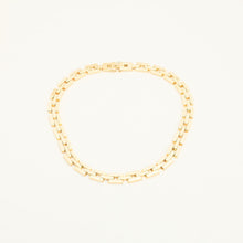 Block Necklace in 14K Gold, 15.94 inches | Real Genuine Gold